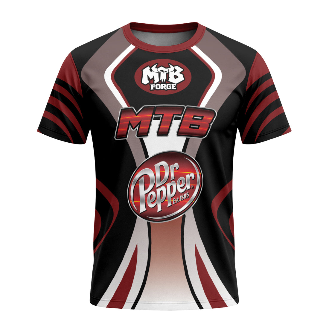 Dr Pepper MTB Retro Racing T-Shirt | Dr Pepper Cycling T-Shirt - front and back view