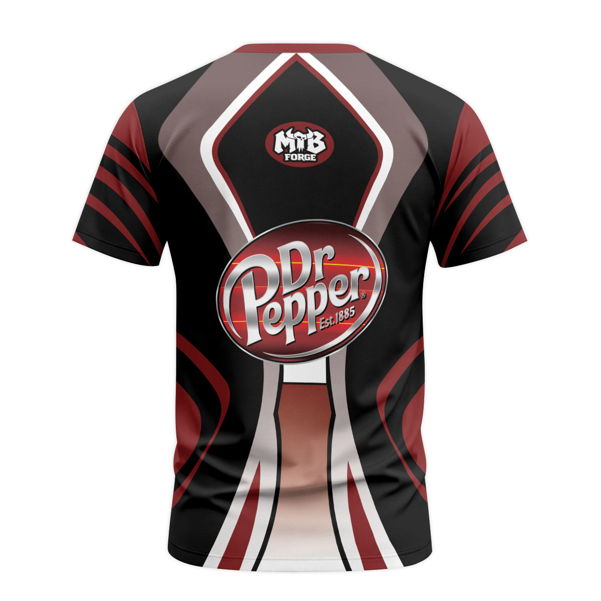 Dr Pepper MTB Retro Youth Short Sleeve Mountain Bike Jersey – Back View Mockup