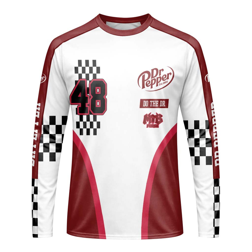 Dr Pepper Racing 48 Youth Long Sleeve Motocross Jersey – Front View Mockup