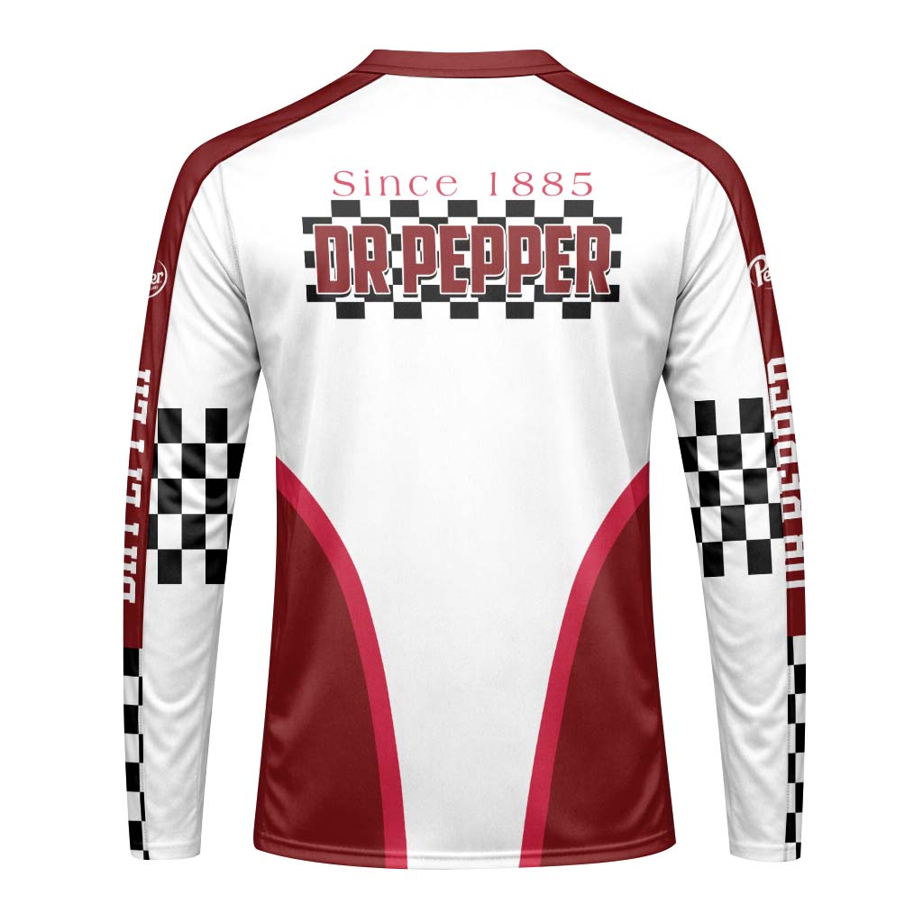 Dr Pepper Racing 48 Youth Long Sleeve Motocross Jersey – Back View Mockup