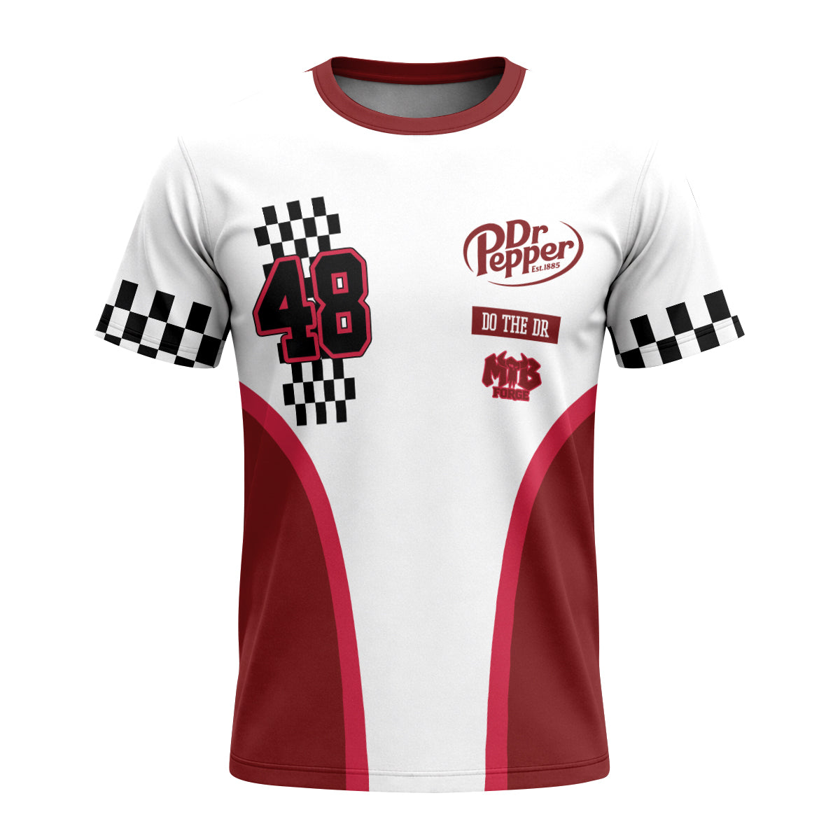 Dr Pepper Racing 48 Youth Short Sleeve Motocross Jersey – Front View Mockup