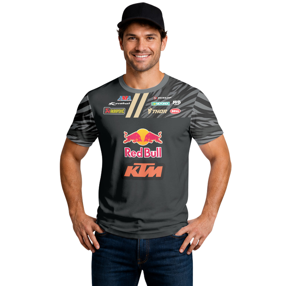 Dungey #1 Red Bull KTM Black Gold Short Sleeve Motocross Jersey – Lifestyle View