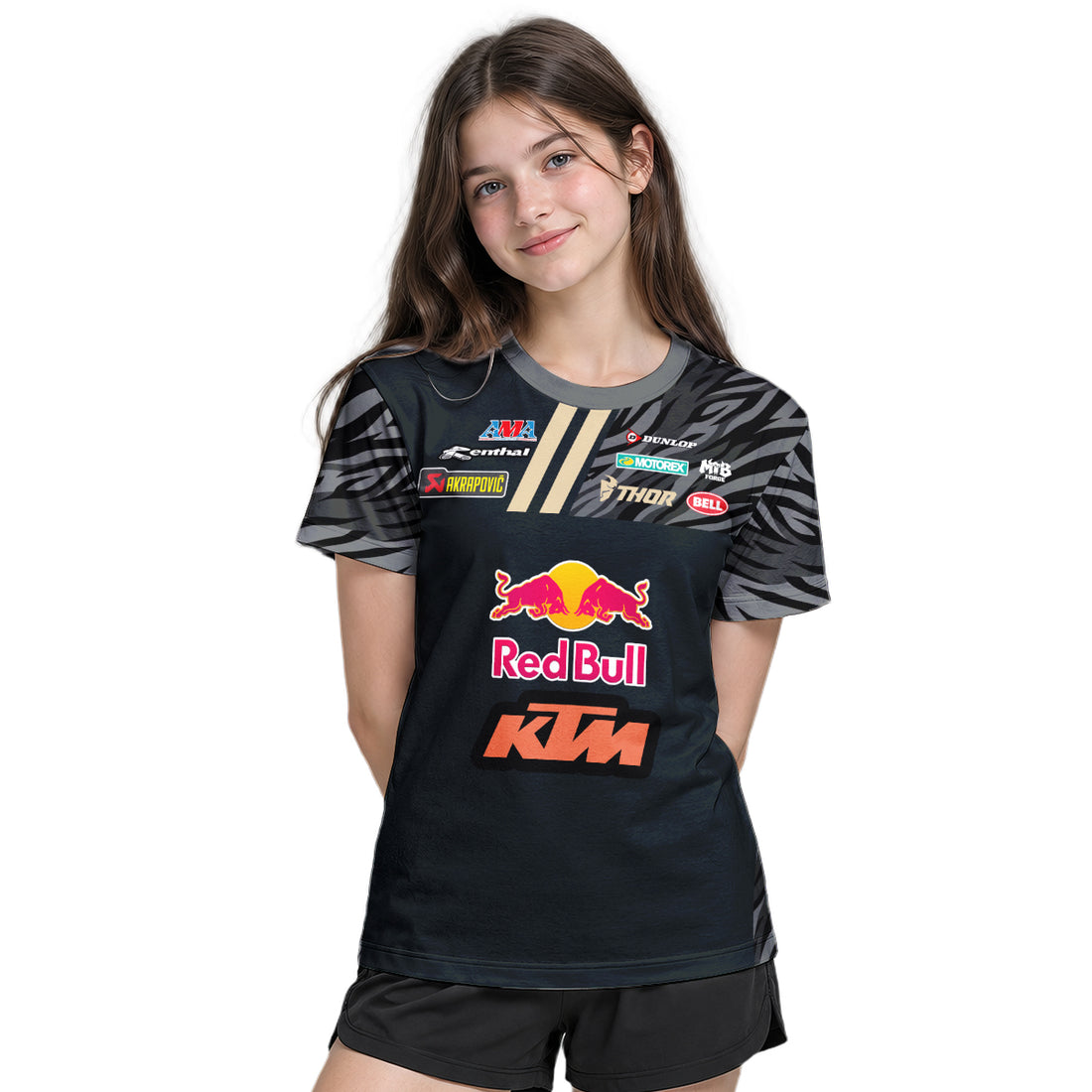 Dungey #1 Red Bull KTM Black Gold Youth Short Sleeve Motocross Jersey – Boy Lifestyle View