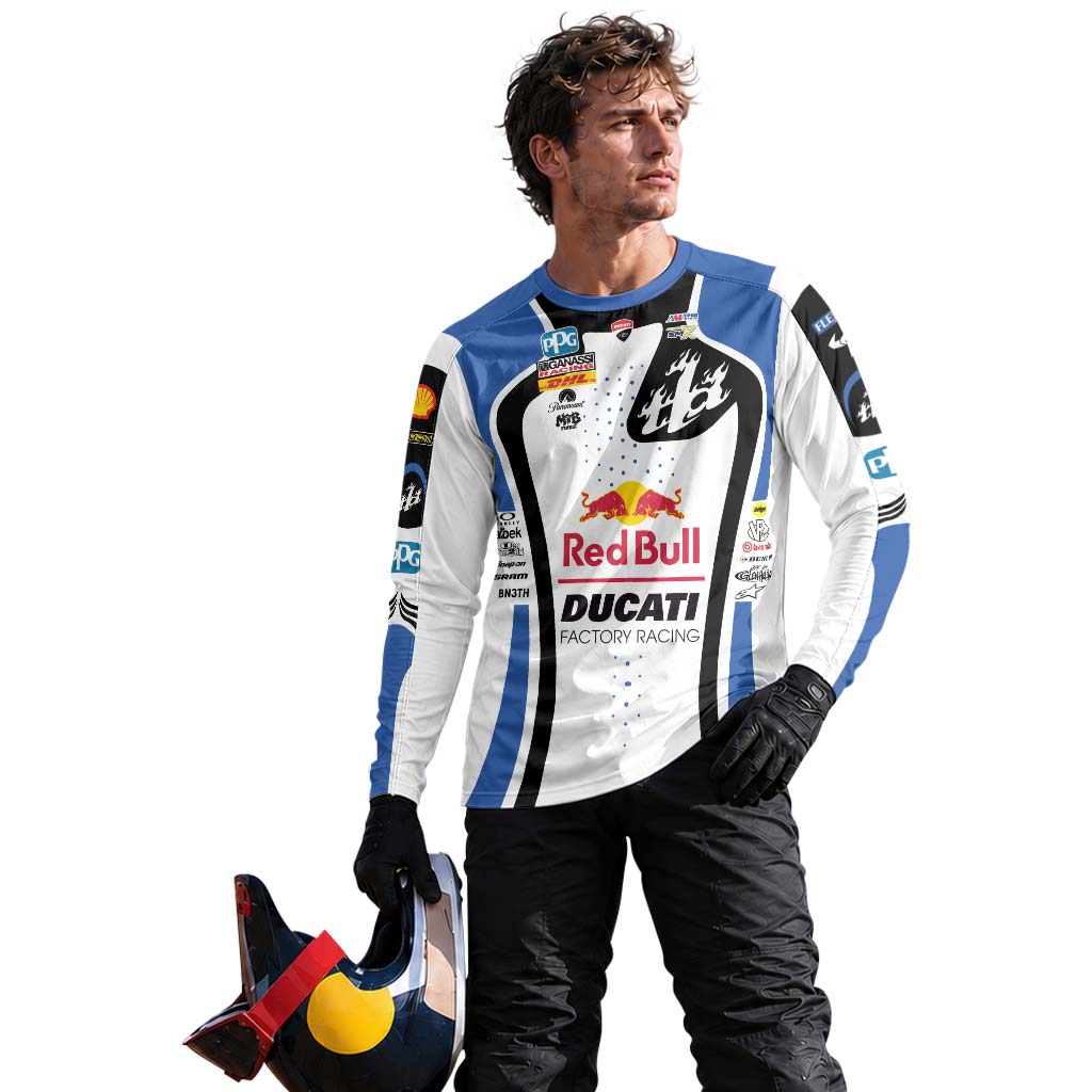 Dylan Ferrandis #14 Red Bull Ducati Factory Racing Long Sleeve Motocross Jersey – Lifestyle View
