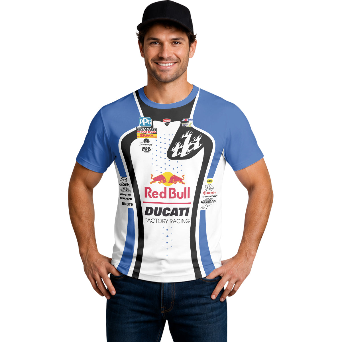 Dylan Ferrandis #14 Red Bull Ducati Factory Racing Short Sleeve Motocross Jersey – Lifestyle View