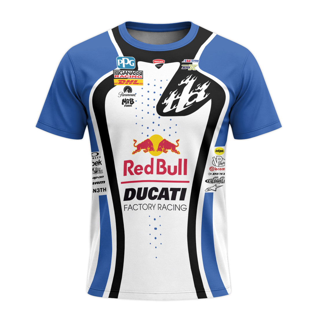 Dylan Ferrandis #14 Red Bull Ducati Factory Racing Short Sleeve Motocross Jersey – Front and Back View