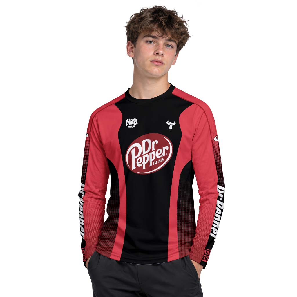 Factory Dr Pepper Youth Long Sleeve Mountain Bike Jersey – Boy Lifestyle View
