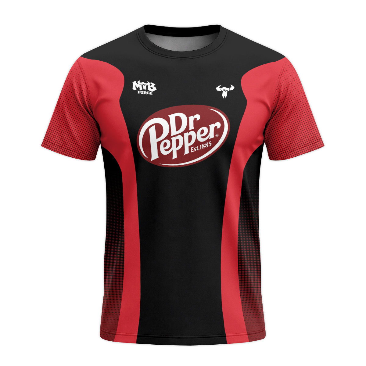 Factory Dr Pepper Youth Short Sleeve Mountain Bike Jersey – Front View Mockup