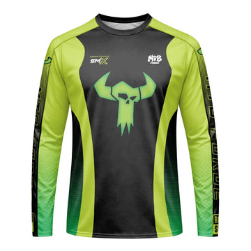 Factory Long Sleeve Mountain Bike Jersey – Front View Mockup