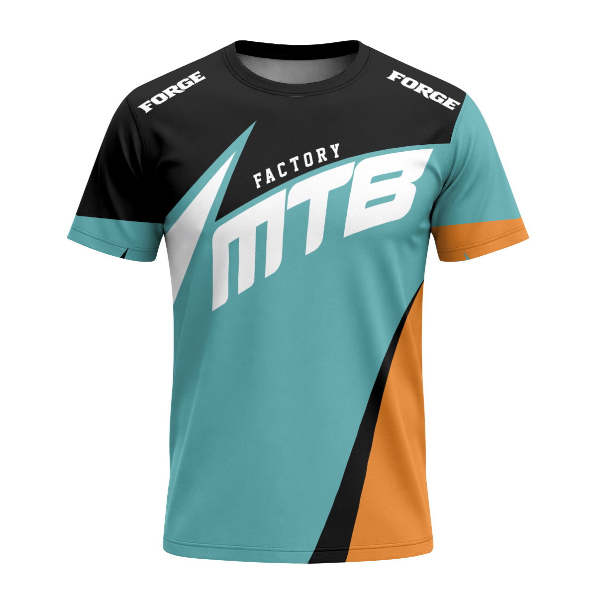 Factory MTB Youth Short Sleeve Mountain Bike Jersey – Front View Mockup