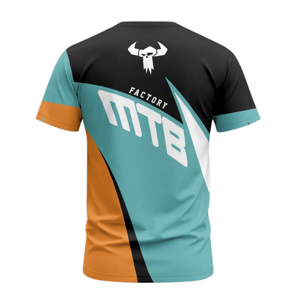 Factory MTB Youth Short Sleeve Mountain Bike Jersey – Back View Mockup