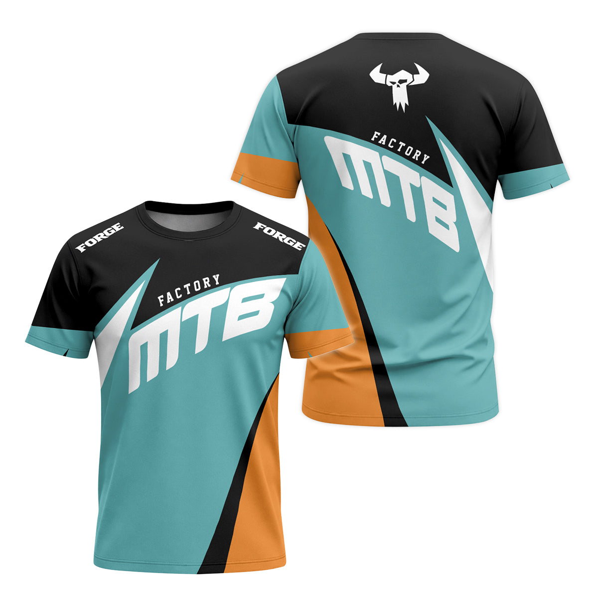 Factory MTB Youth Short Sleeve Mountain Bike Jersey – Front and Back View