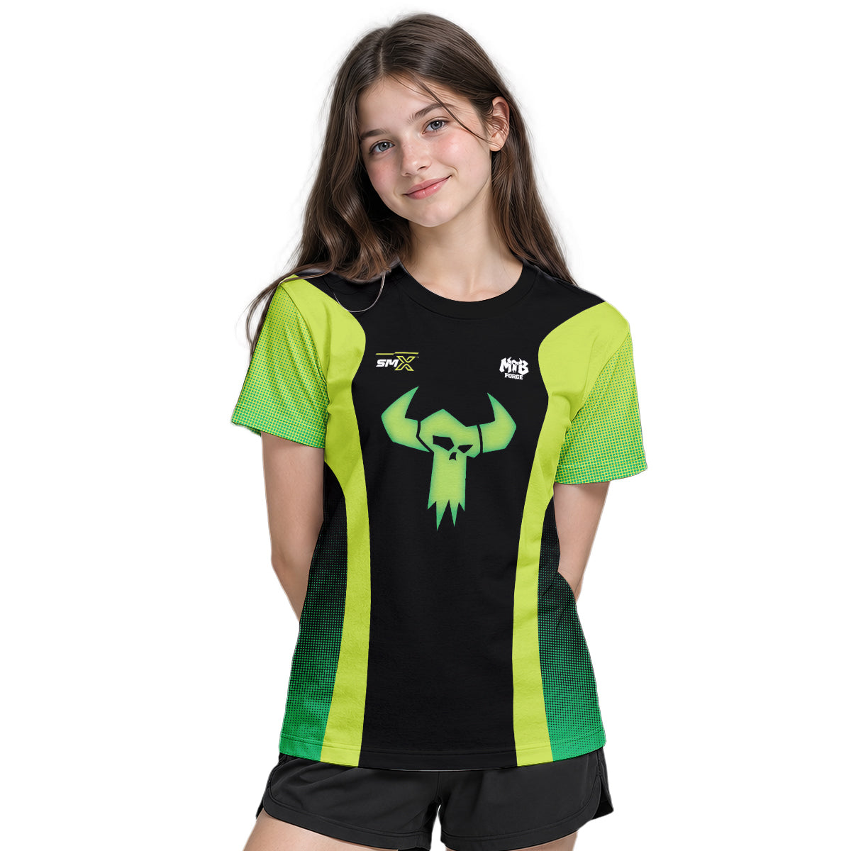 Factory Youth Short Sleeve Mountain Bike Jersey – Girl Lifestyle View