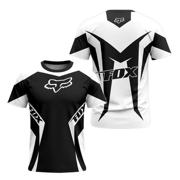 Fox Blackout Factory Short Sleeve Mountain Bike Jersey - front and back view