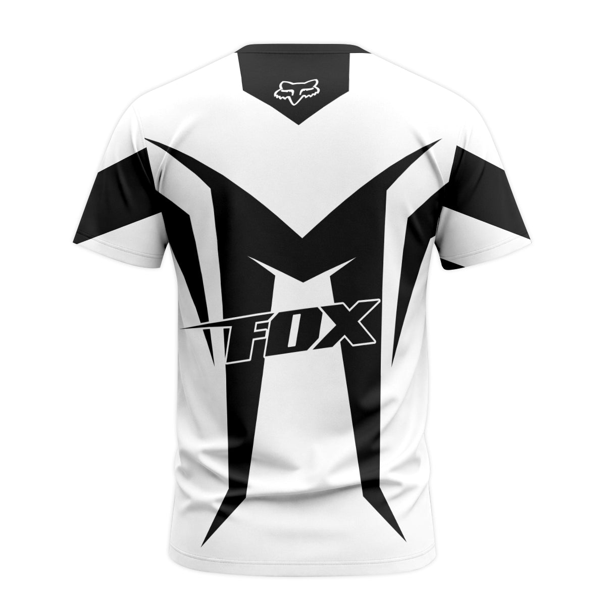 Fox Blackout Factory Short Sleeve Mountain Bike Jersey - back view mockup