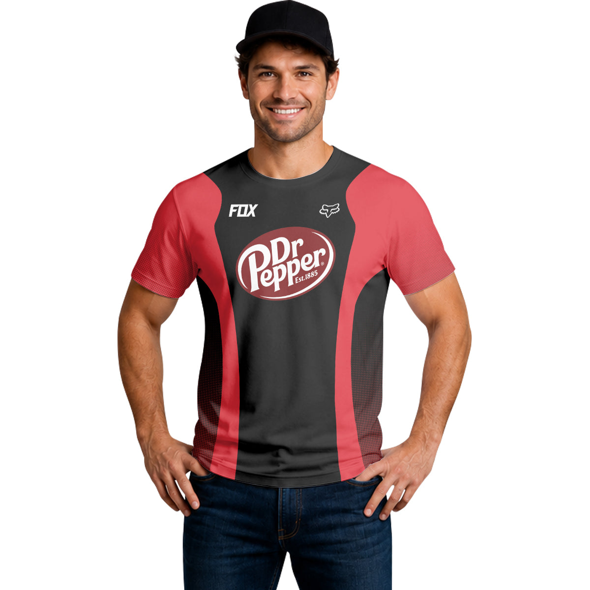 Fox Factory Dr Pepper Short Sleeve Mountain Bike Jersey - lifestyle view