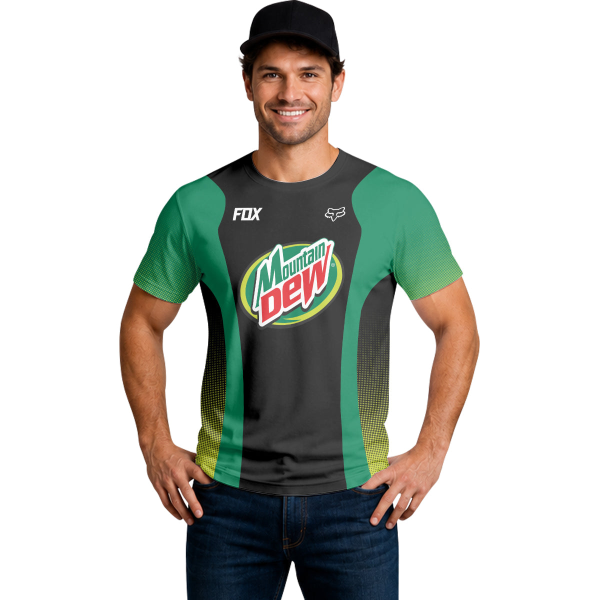 Fox Factory Mountain Dew Short Sleeve Mountain Bike Jersey - lifestyle view