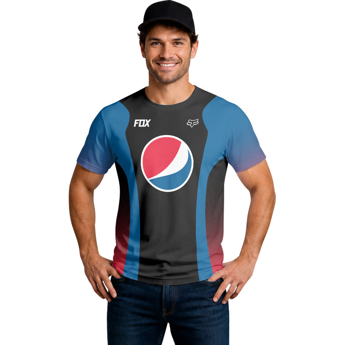 Fox Factory Pepsi Short Sleeve Mountain Bike Jersey - lifestyle view