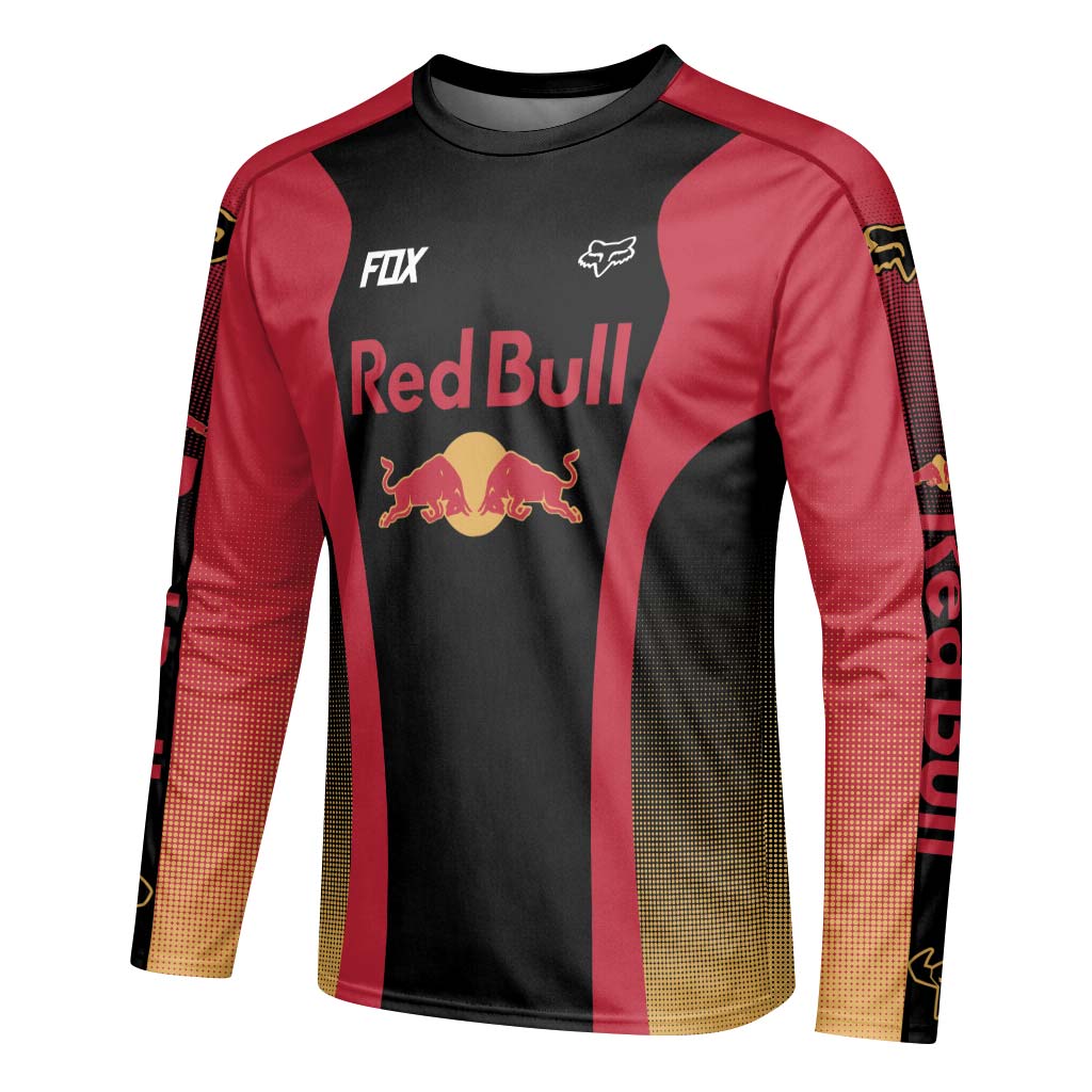 Fox Factory Red Bull Long Sleeve Mountain Bike Jersey