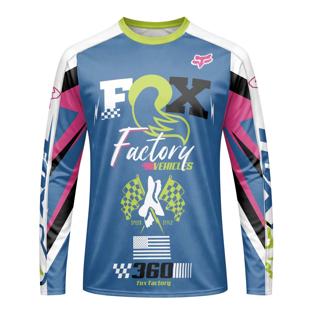 Fox Factory Voltage 360 Long Sleeve Mountain Bike Jersey | Fox Jersey - front view mockup