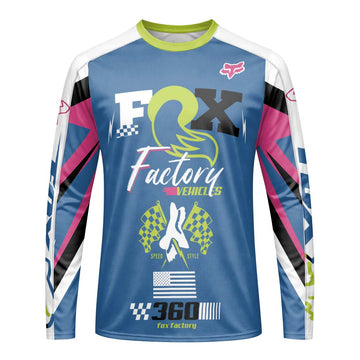 Fox Factory Voltage 360 Long Sleeve Mountain Bike Jersey | Fox Jersey - front view mockup