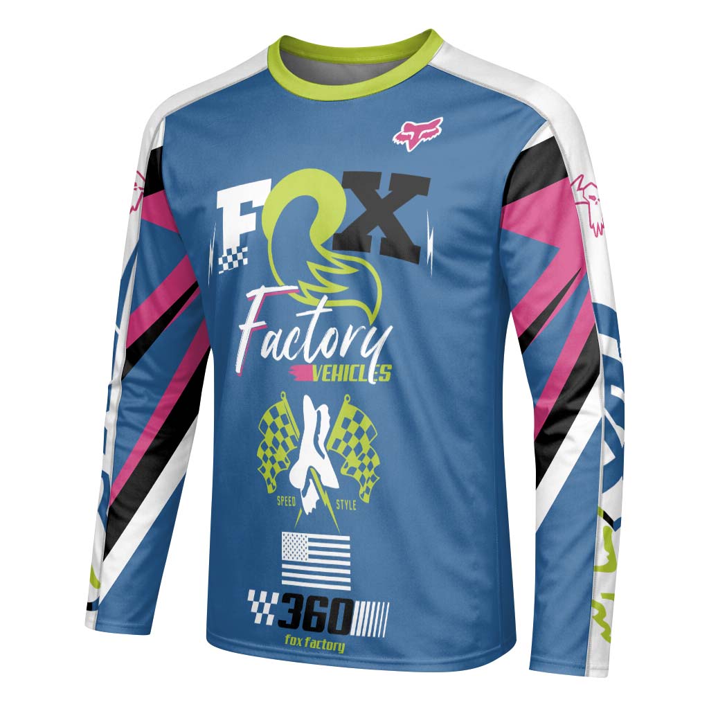 Fox Factory Voltage 360 Long Sleeve Mountain Bike Jersey | Fox Jersey - left side mockup