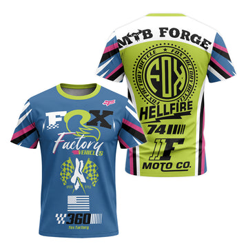 Fox Factory Voltage 360 Short Sleeve Mountain Bike Jersey | Fox Jersey - front and back view