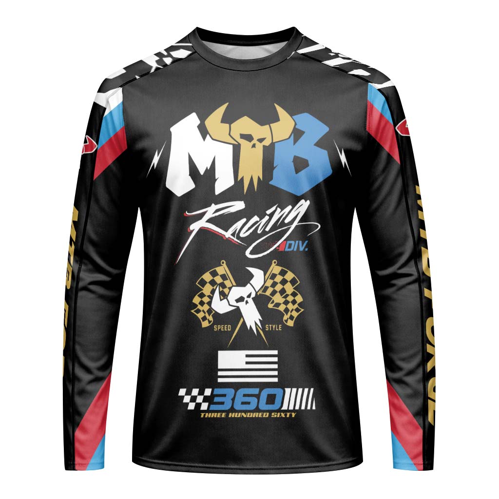 MTB Racing 360 Black Gold Long Sleeve Motocross Jersey