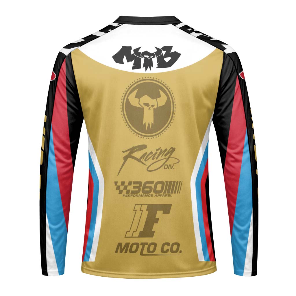 MTB Racing 360 Black Gold Long Sleeve Motocross Jersey