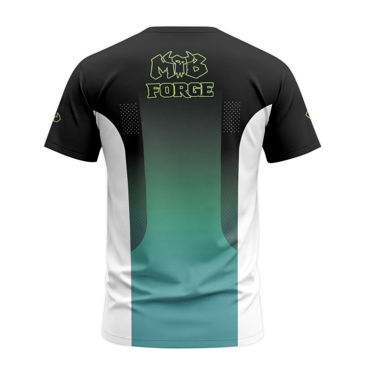 MTB Racing Black Teal Gradient Short Sleeve Mountain Bike Jersey