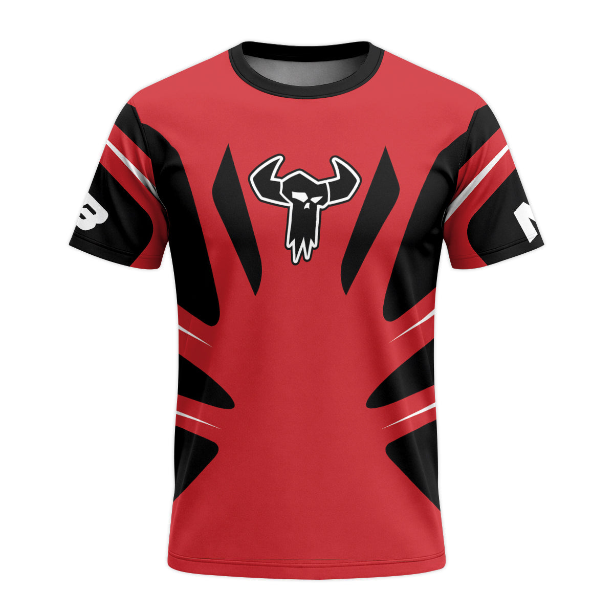 MTB Racing Red White Black Short Sleeve Mountain Bike Jersey
