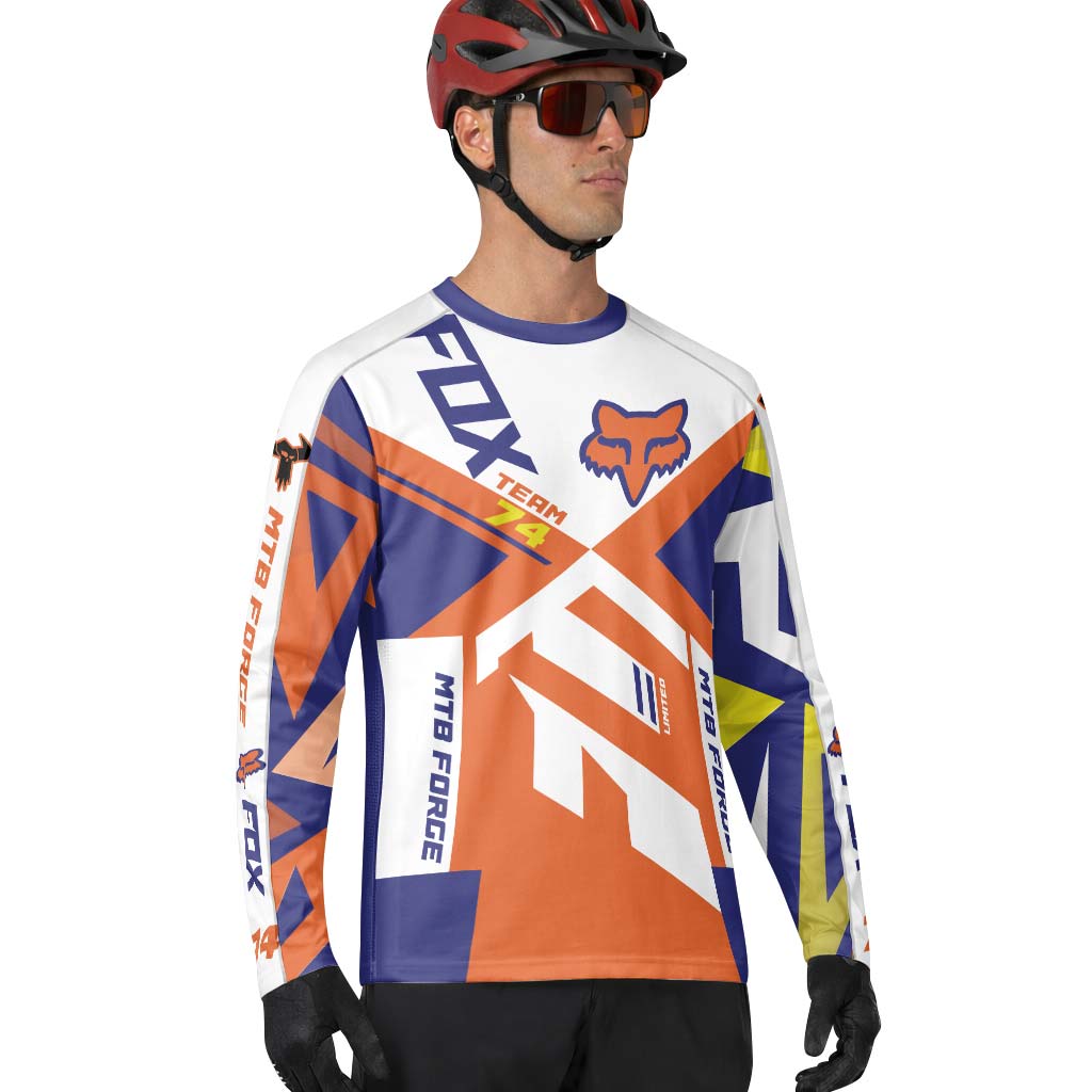 Fox Team 74 Long Sleeve Mountain Bike Jersey | Fox Race Team Jersey - lifestyle view