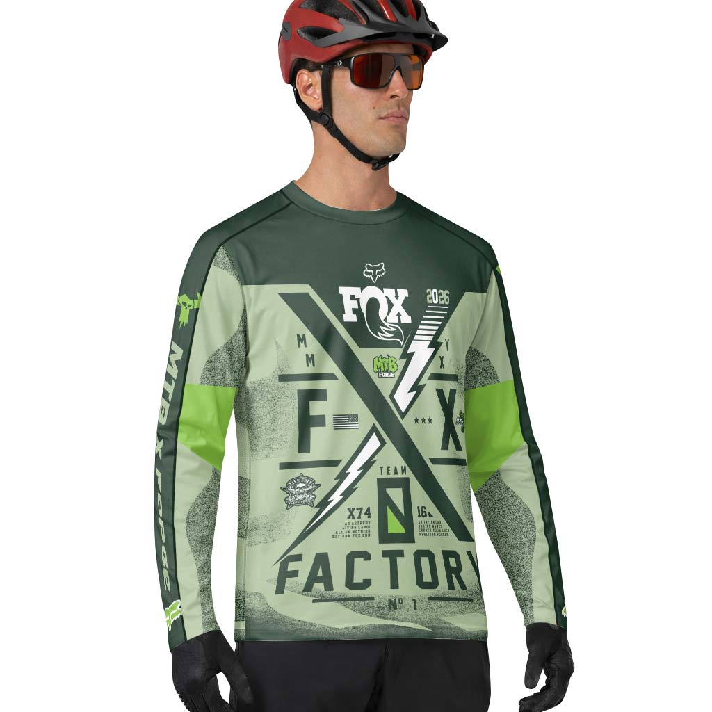 Fox X Factory Long Sleeve Mountain Bike Jersey | Fox Race Team Jersey - lifestyle view