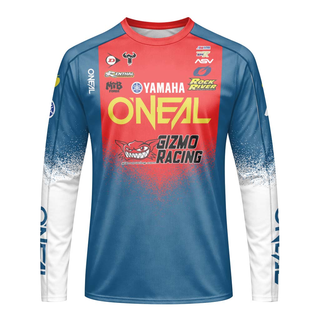 Fredrik Norén #63 O'Neal Yamaha Long Sleeve Motocross Jersey – Front View Mockup