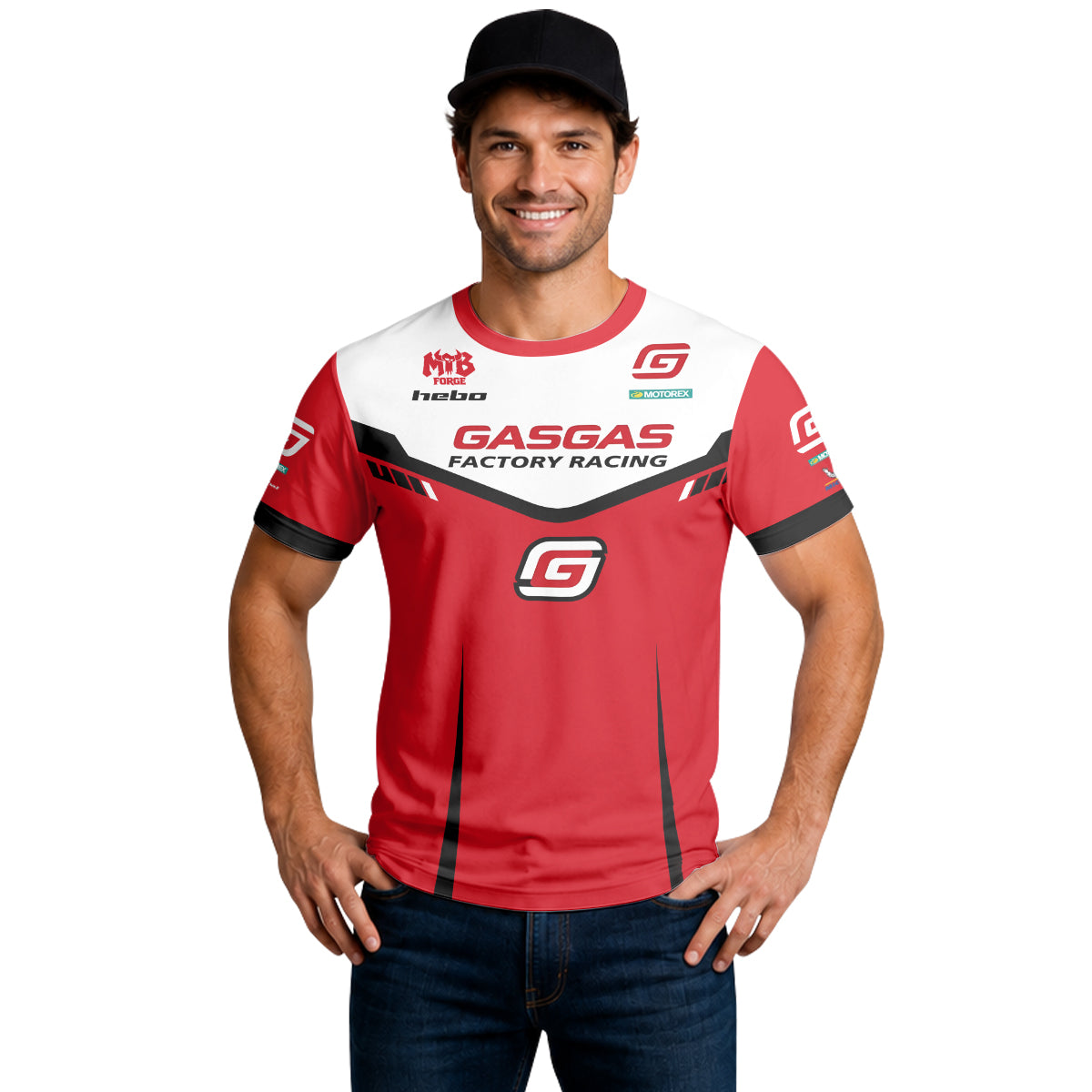 GASGAS Factory Racing Red Short Sleeve Motocross Jersey – Lifestyle View