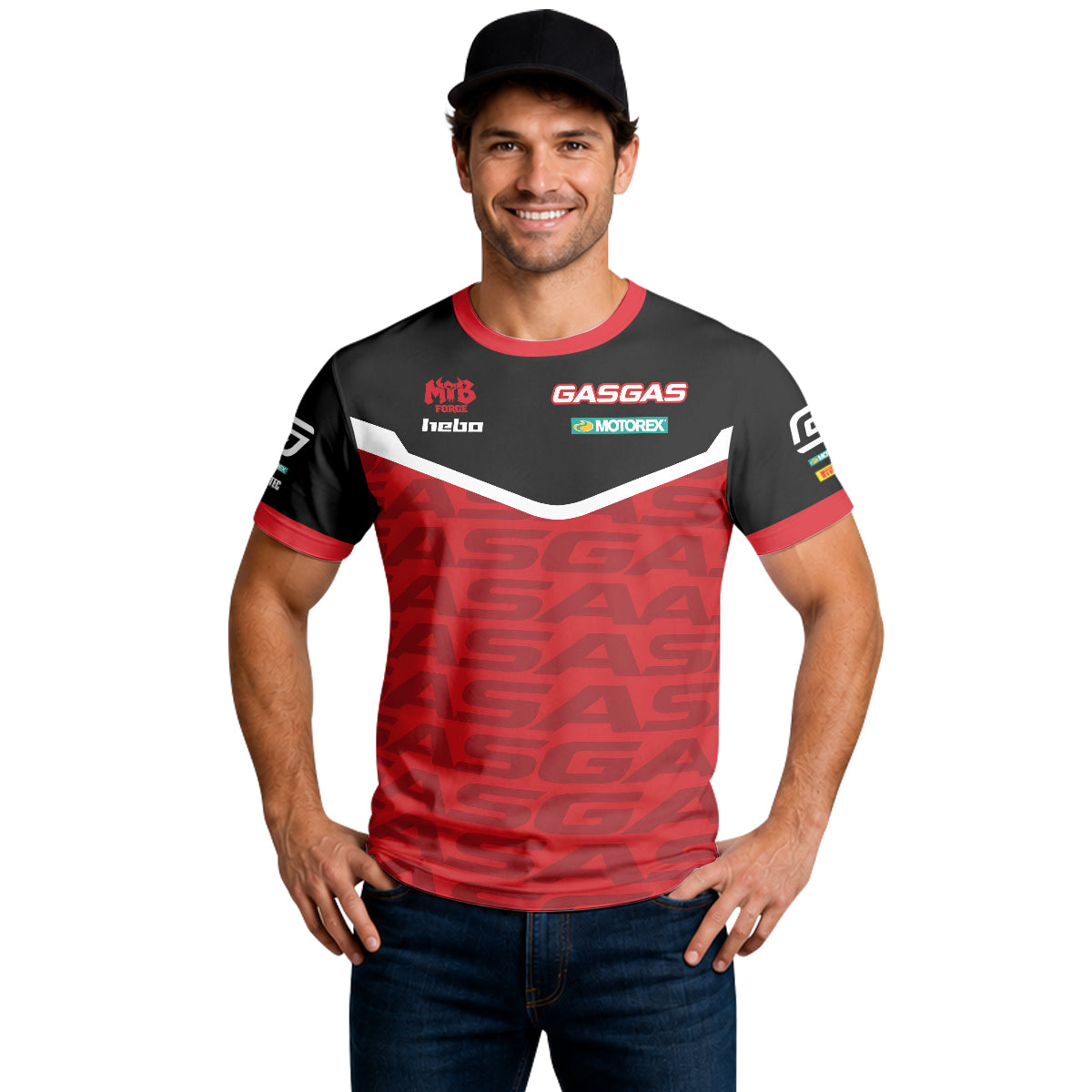 GASGAS Red Black Factory Racing Short Sleeve Motocross Jersey – Lifestyle View