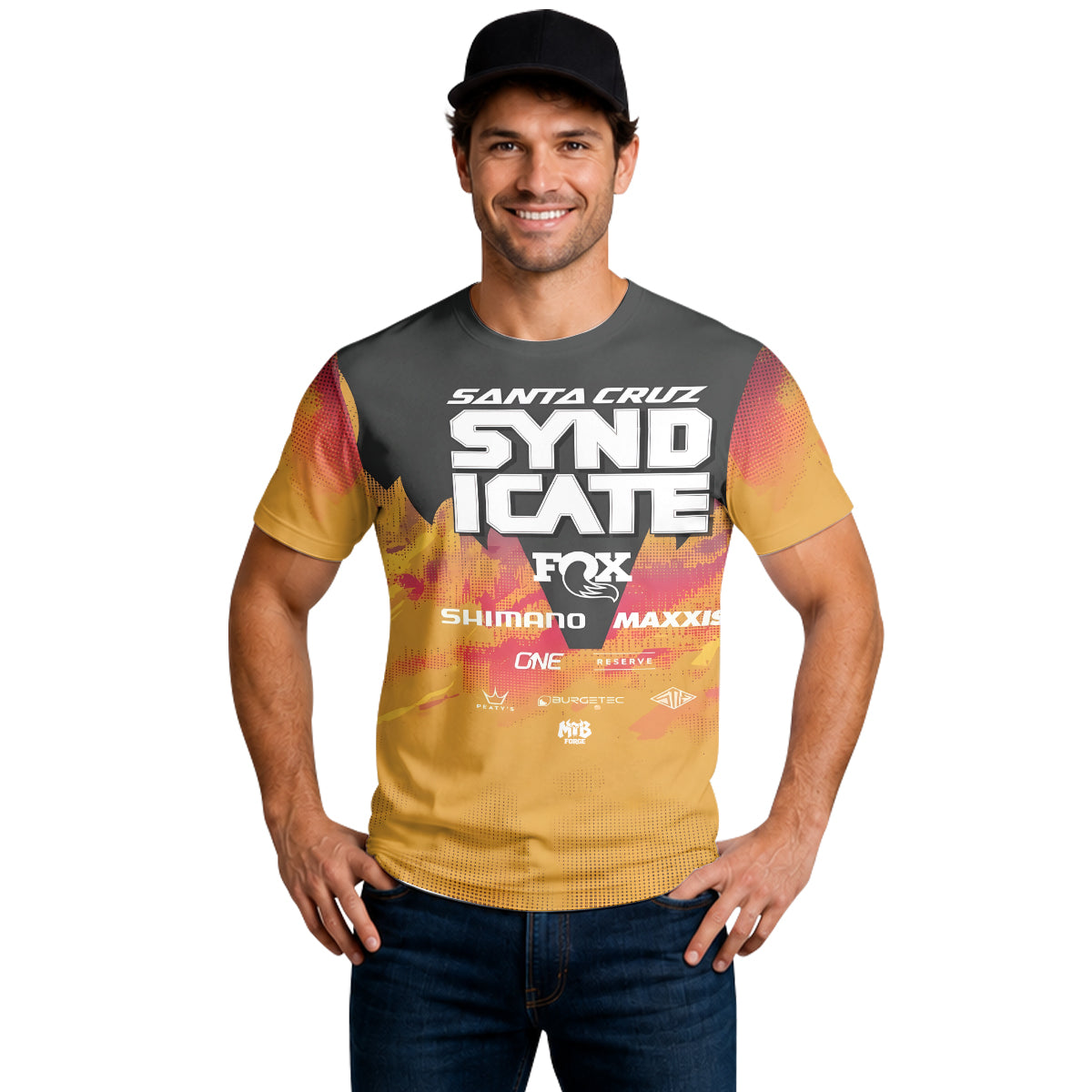 Goldstone #6 Santa Cruz Syndicate Short Sleeve Mountain Bike Jersey – Lifestyle View