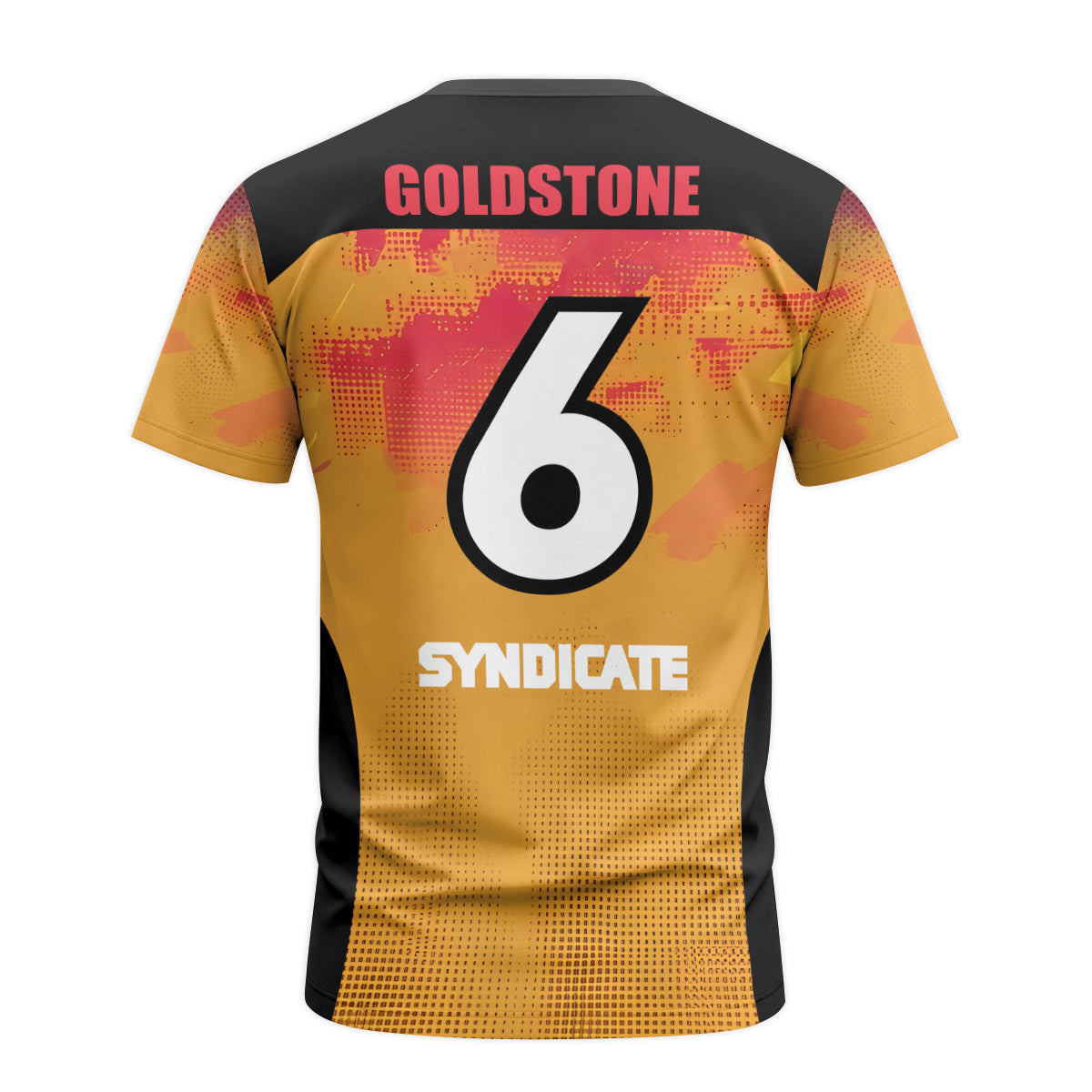 Goldstone #6 Santa Cruz Syndicate Short Sleeve Mountain Bike Jersey – Back View Mockup