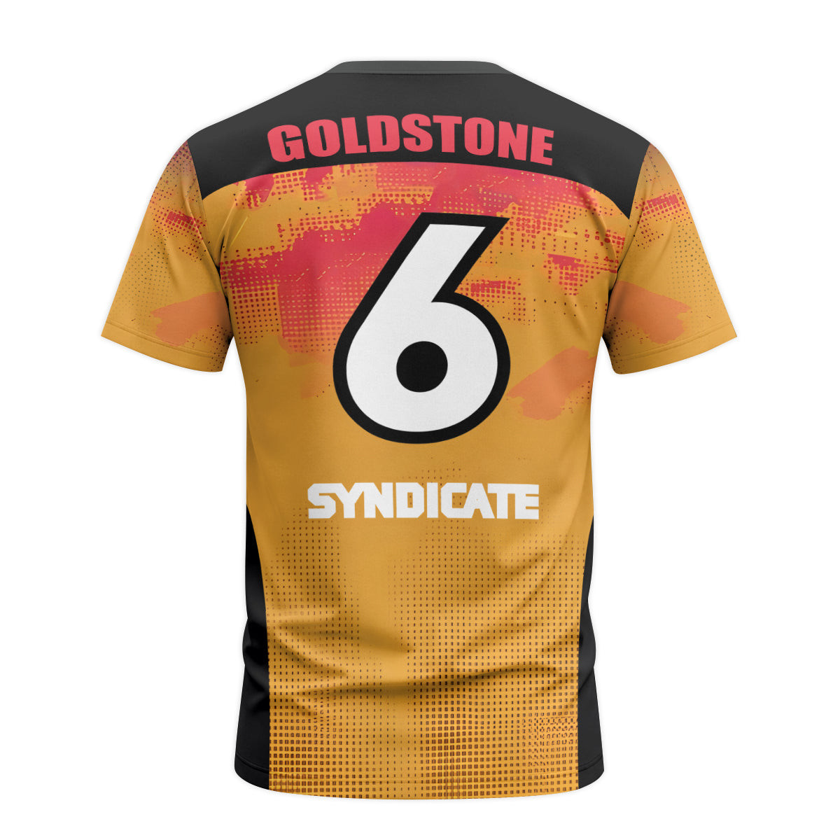 Goldstone #6 Santa Cruz Syndicate Youth Short Sleeve Mountain Bike Jersey – Back View Mockup