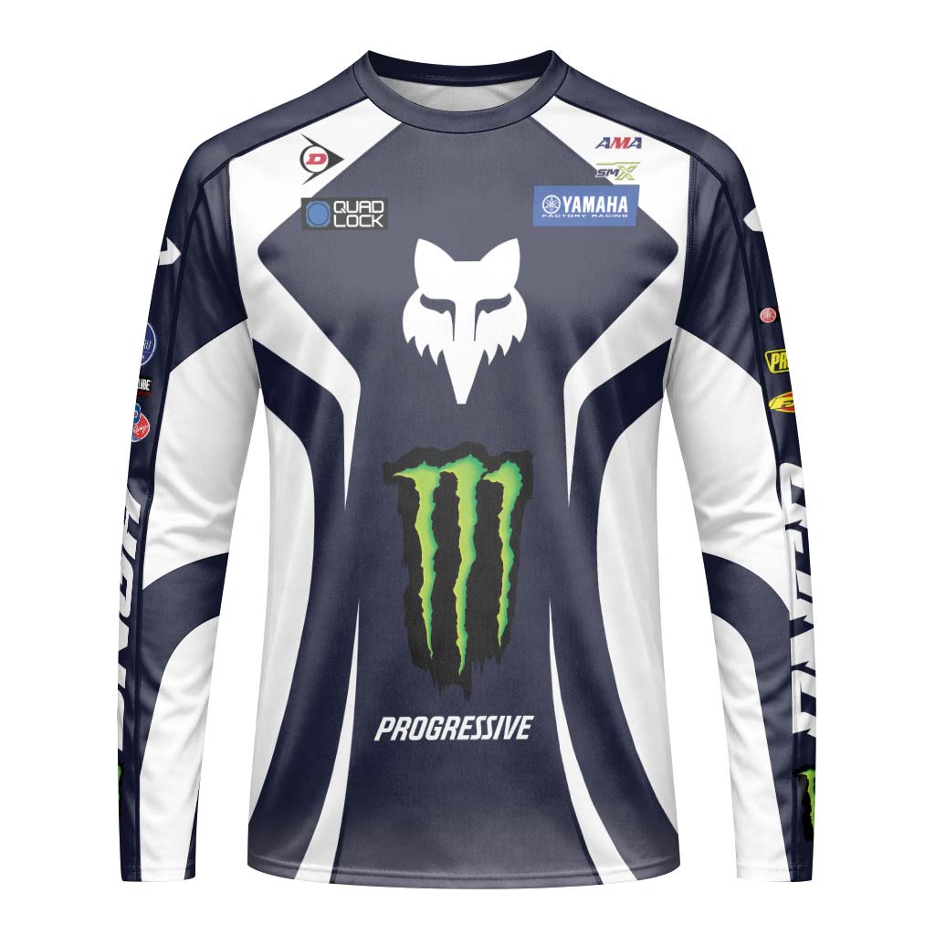 Haiden Deegan 1W Fox Monster Energy Long Sleeve Motocross Jersey - front view mockup