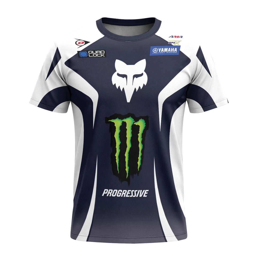 Haiden Deegan 1W Fox Monster Energy Short Sleeve Motocross Jersey - front and back view