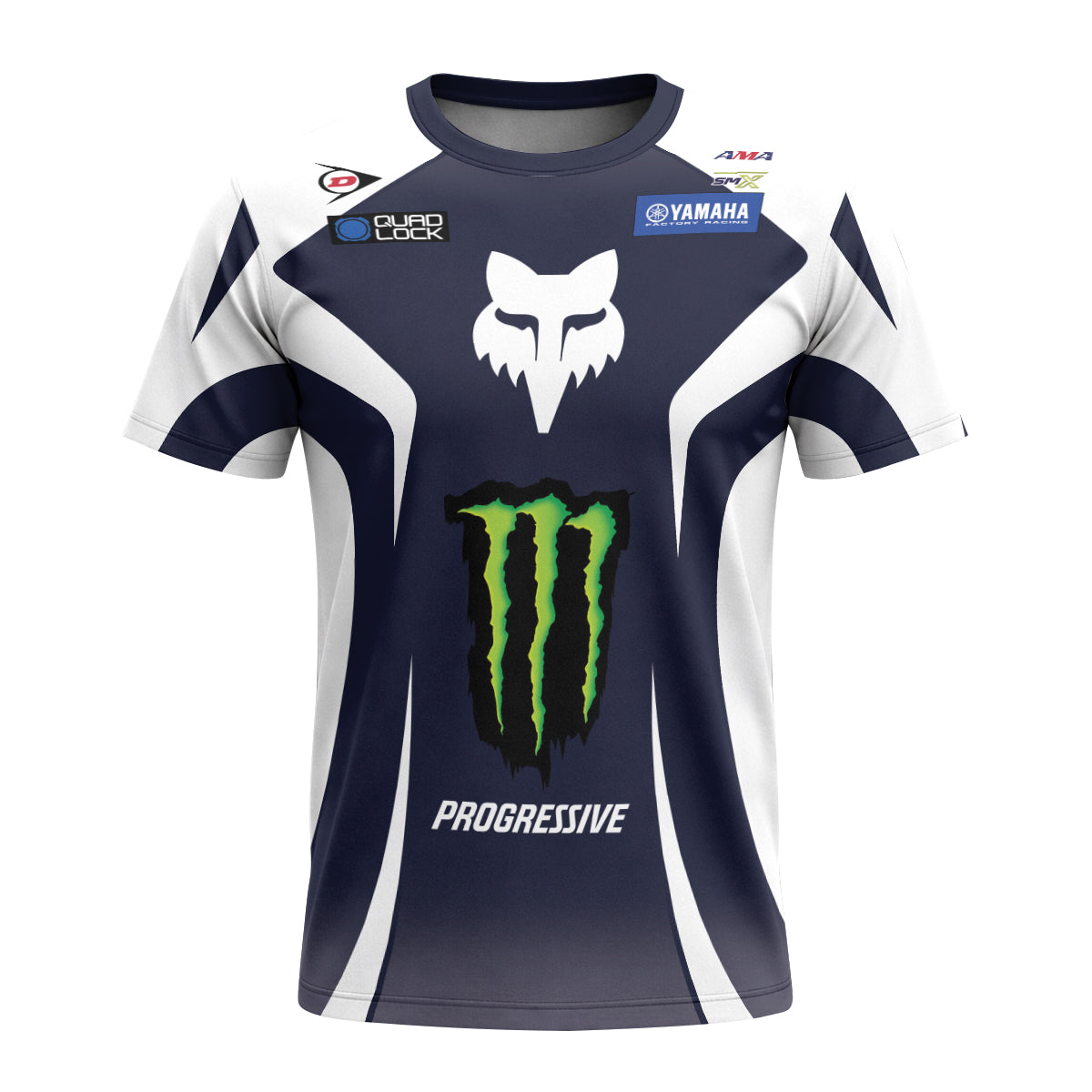 Haiden Deegan 1W Fox Monster Energy Short Sleeve Motocross Jersey - front view mockup
