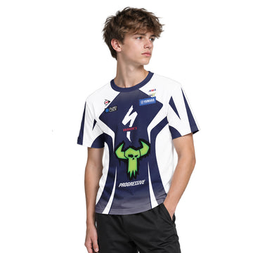 Haiden Deegan 1W Yamaha White Navy Youth Short Sleeve Motocross Jersey – Boy Lifestyle View