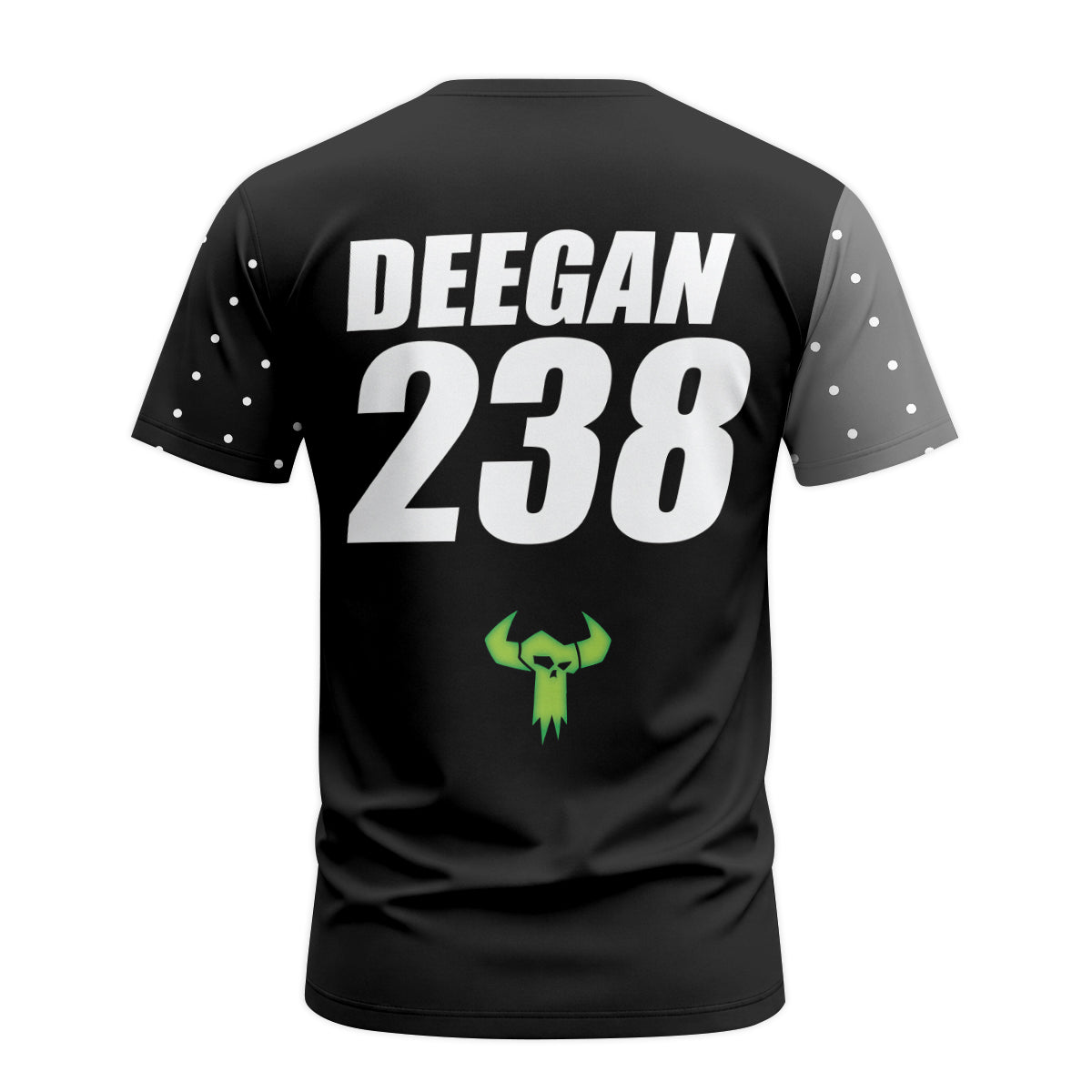 Haiden Deegan 238 Yamaha Black Gray Short Sleeve Motocross Jersey – Back View Mockup