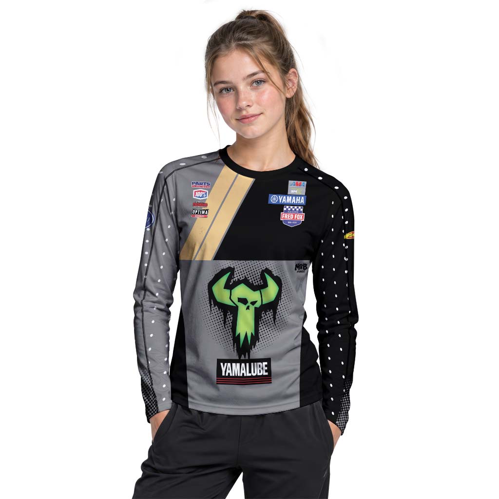 Haiden Deegan 238 Yamaha Black Gray Youth Long Sleeve Motocross Jersey – Girl Lifestyle View