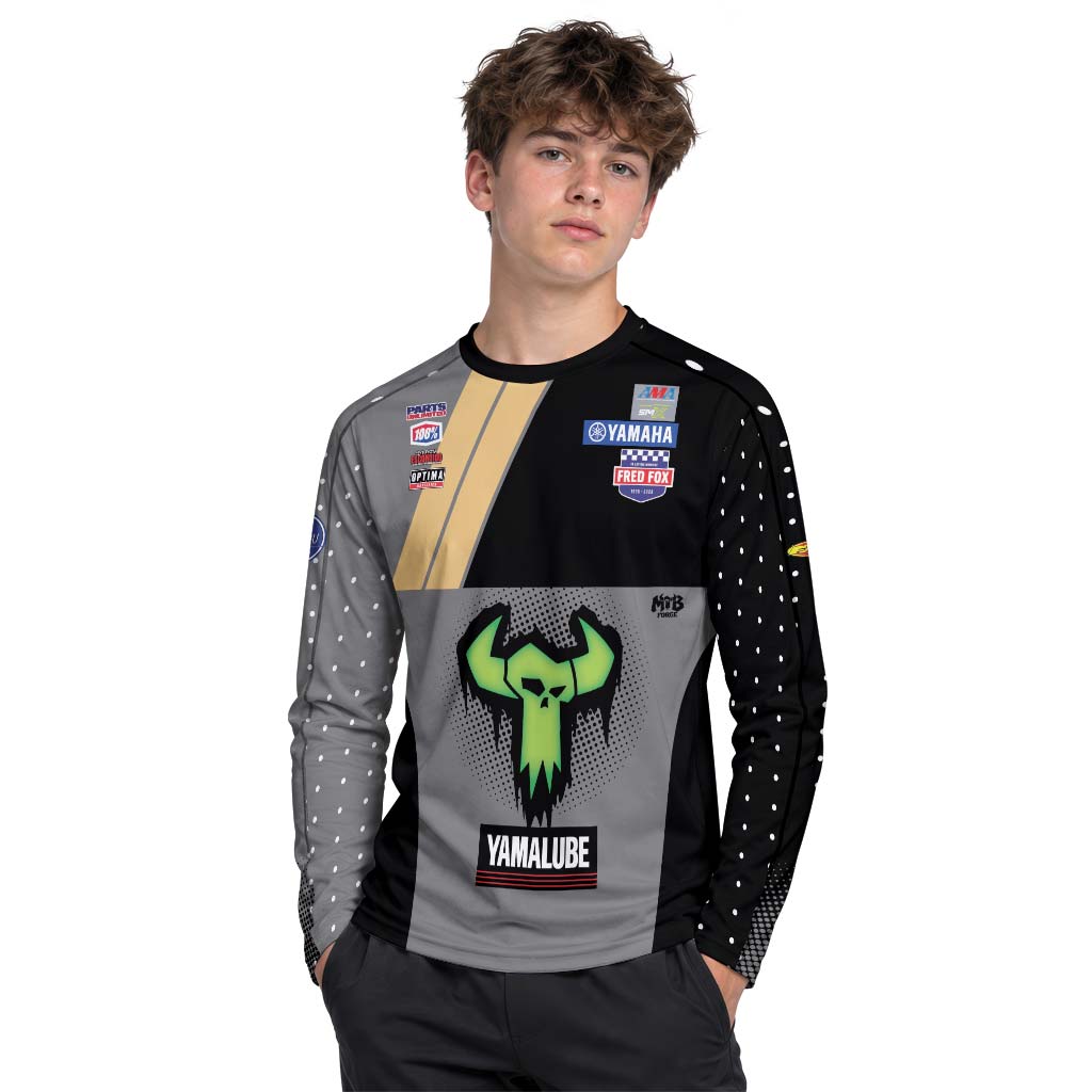 Haiden Deegan 238 Yamaha Black Gray Youth Long Sleeve Motocross Jersey – Boy Lifestyle View