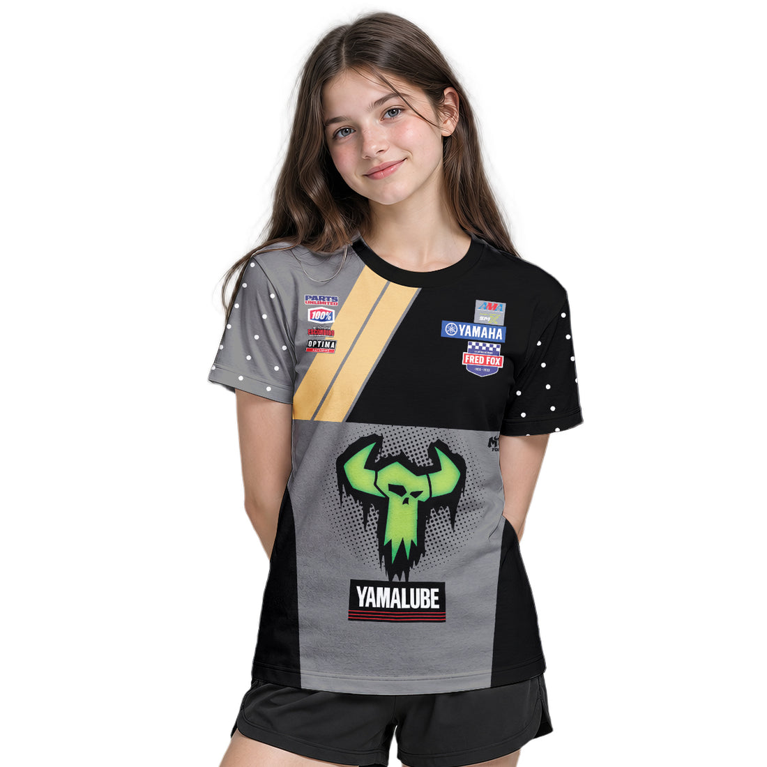 Haiden Deegan 238 Yamaha Black Gray Youth Short Sleeve Motocross Jersey – Boy Lifestyle View