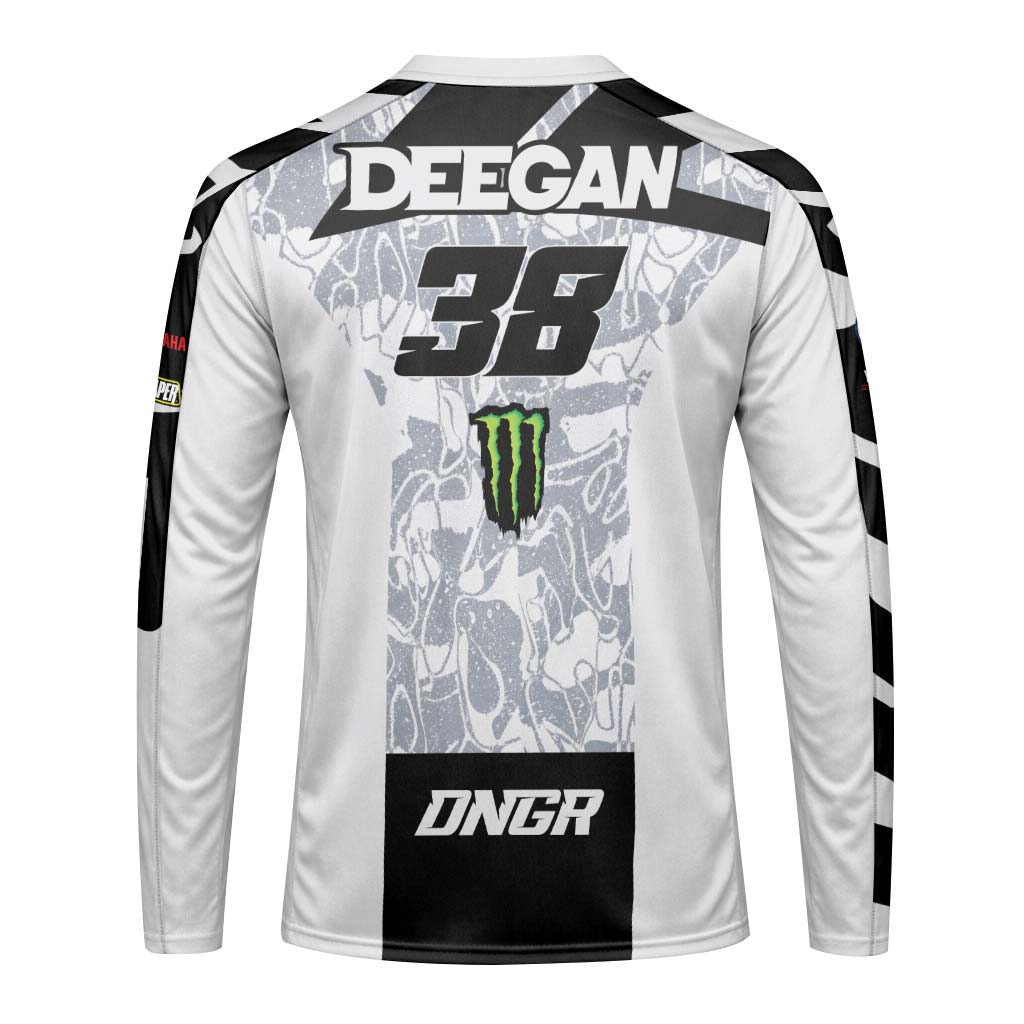 Haiden Deegan 38 Fox Monster Energy Camo Long Sleeve Motocross Jersey - back view mockup