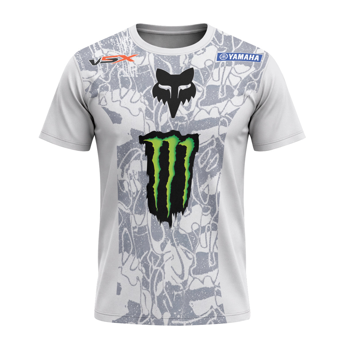 Haiden Deegan 38 Fox Monster Energy Camo Short Sleeve Motocross Jersey - front view mockup