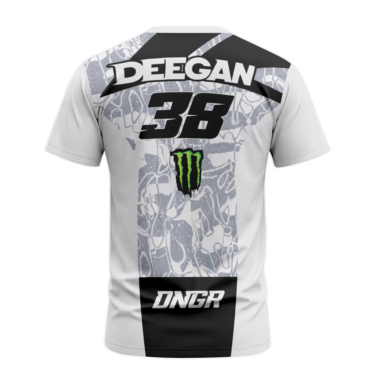 Haiden Deegan 38 Fox Monster Energy Camo Short Sleeve Motocross Jersey - back view mockup
